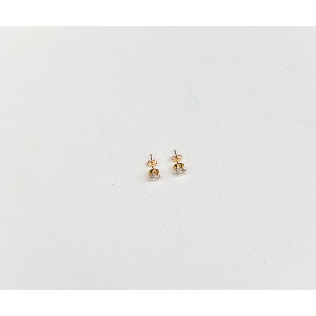 Gold-Plated Classic Stud Earrings
