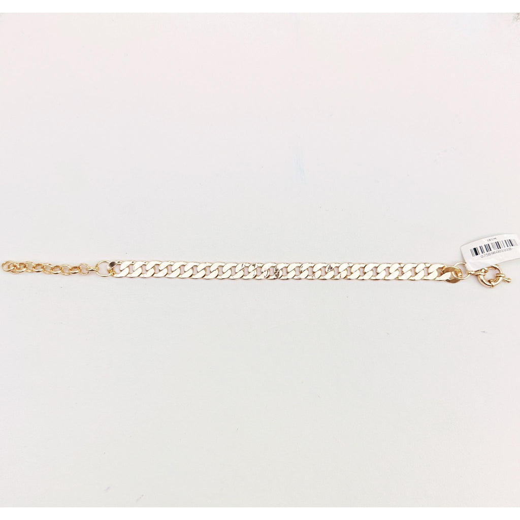 Bold 18K Gold-Plated Curb Chain Bracelet
