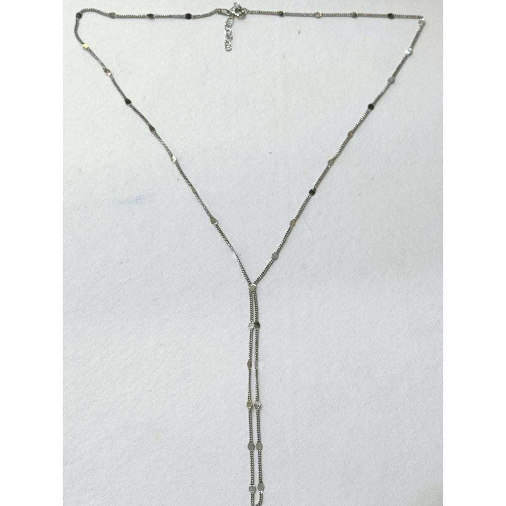 Silver Lariat Necklace