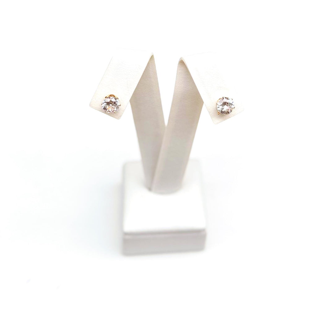 Gold-Plated Classic Stud Earrings