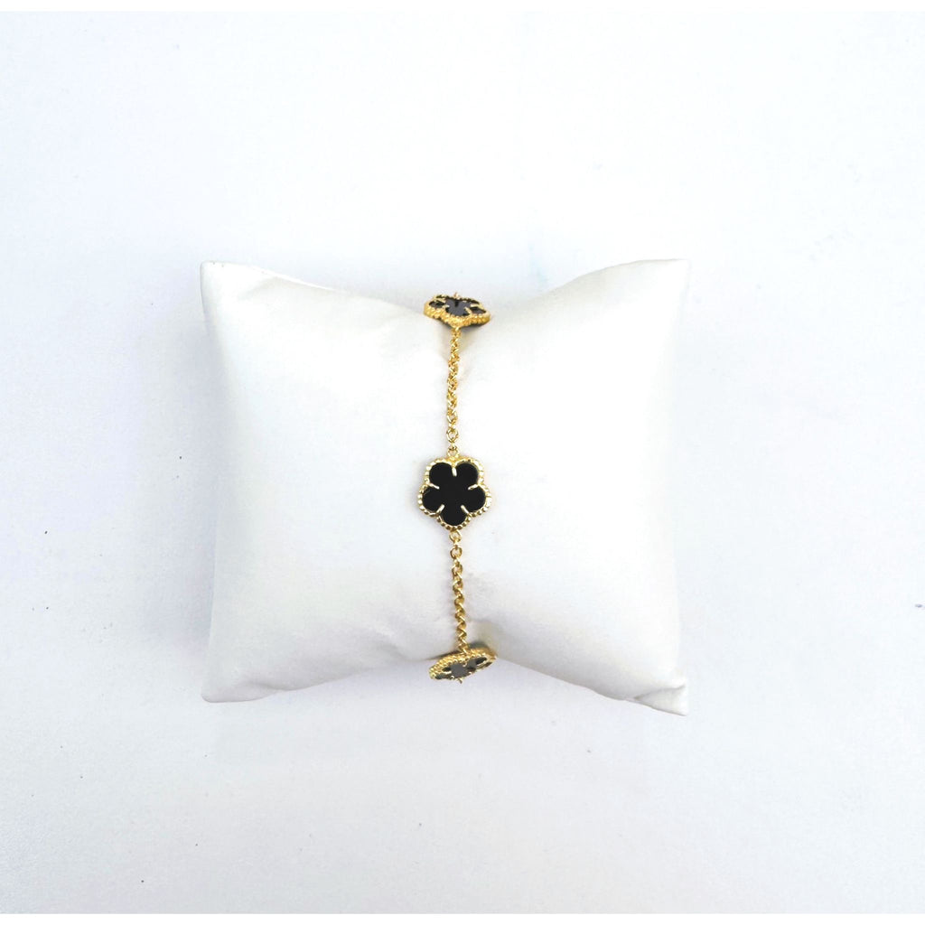 Gold-Plated Clover Bracelet