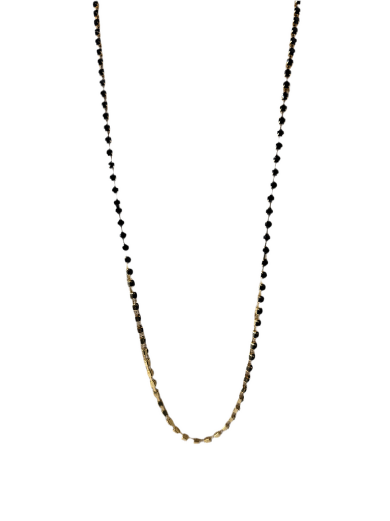 Black and Gold Long Necklace