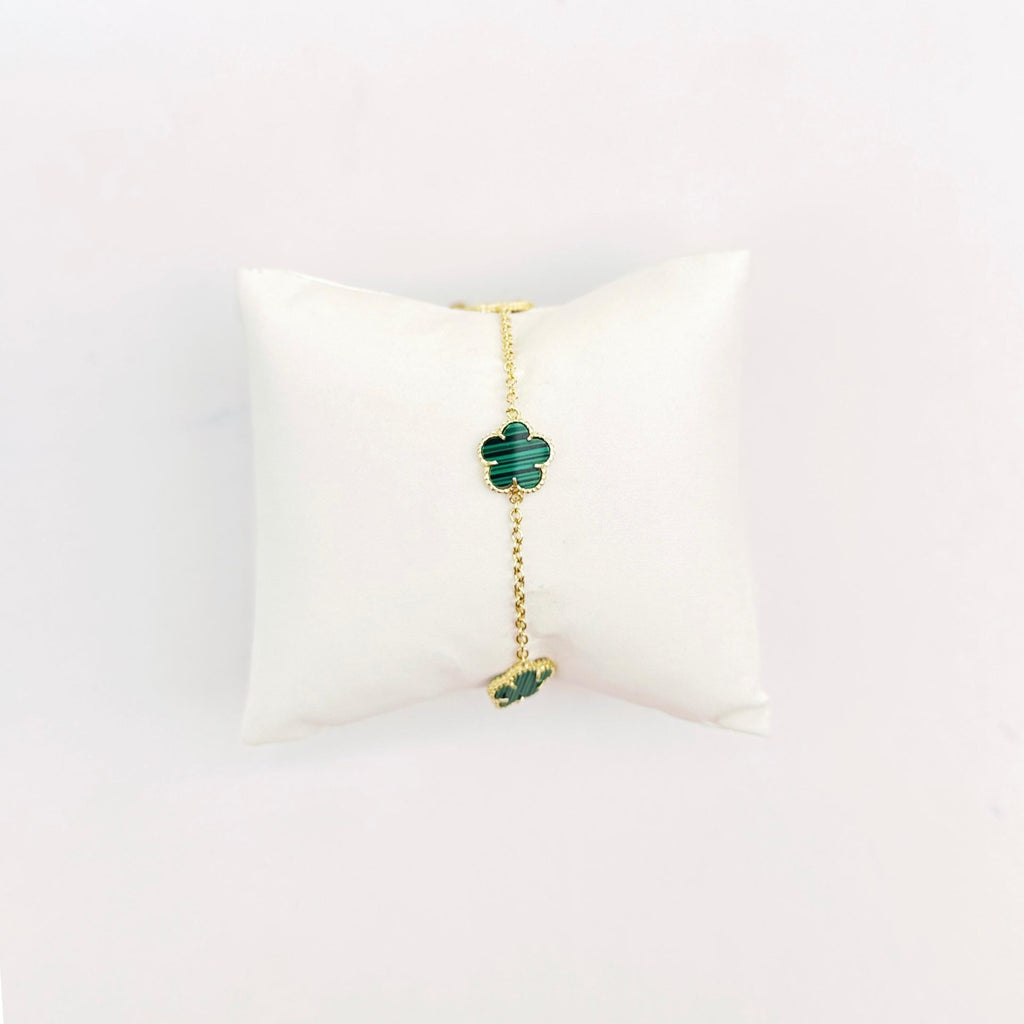 Gold-Plated Clover Bracelet