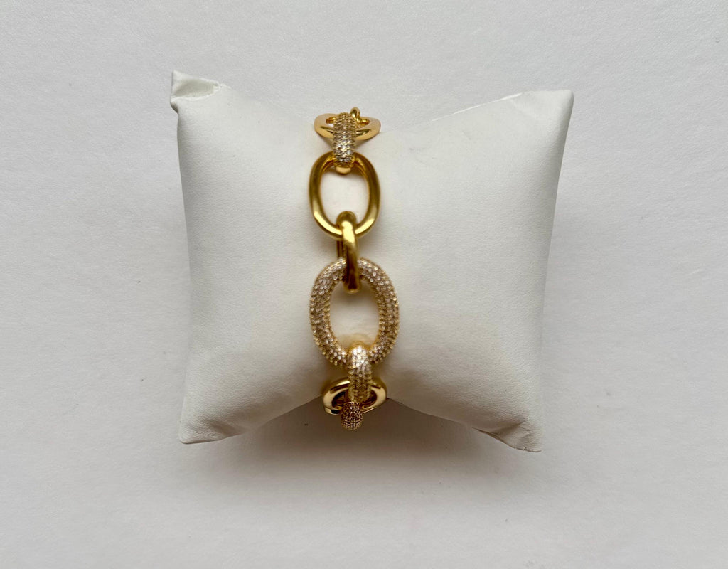 Bold Oval Link Gold-Plated Bracelet