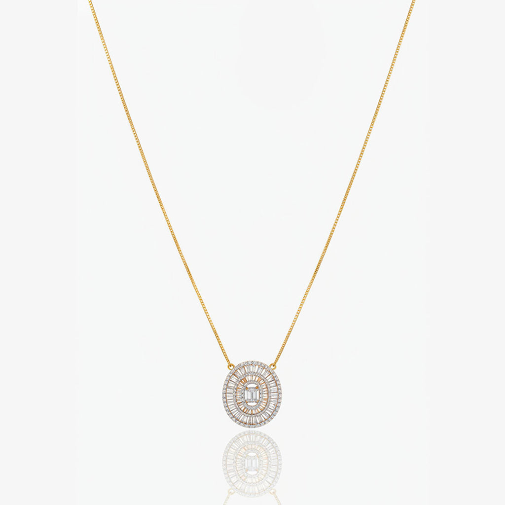 Orbit Pavé Medallion Necklace