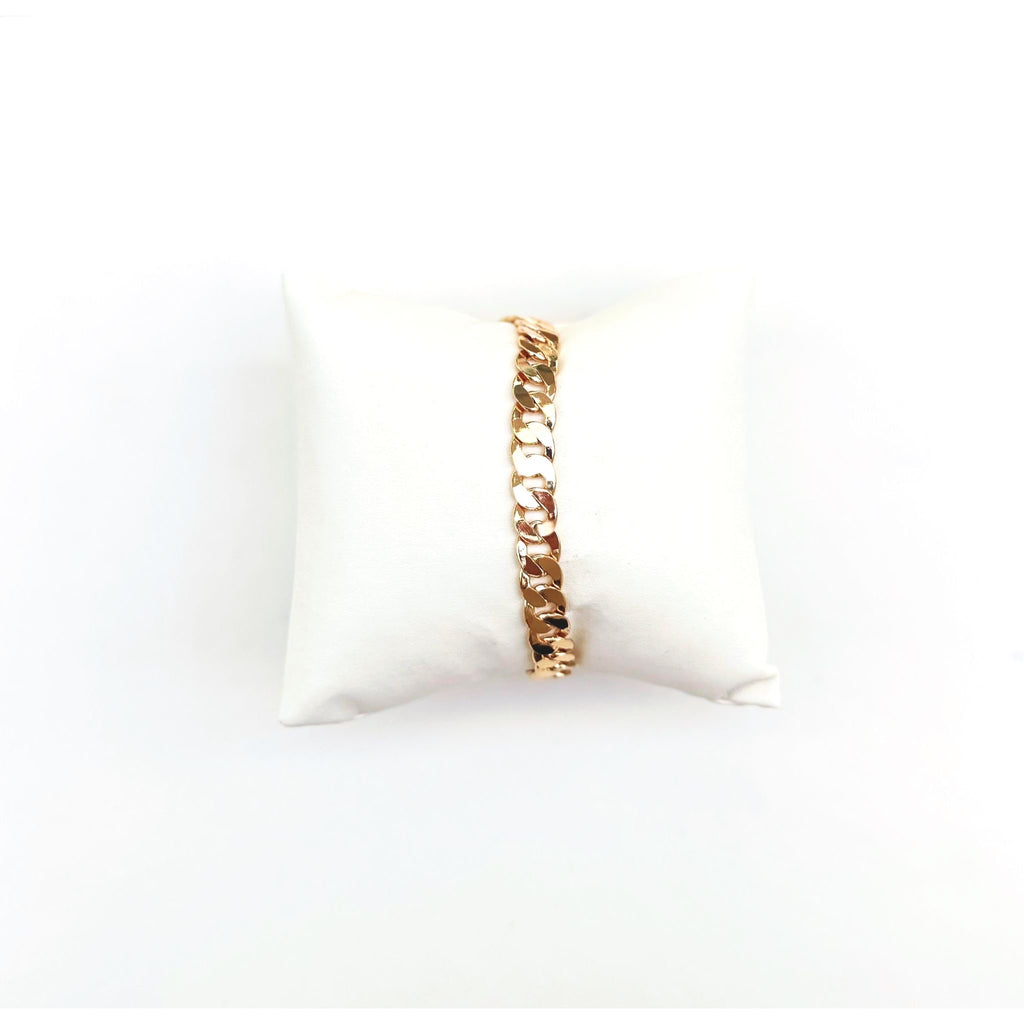 Bold 18K Gold-Plated Curb Chain Bracelet