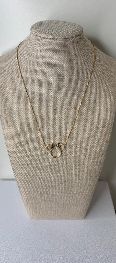 Minnie Mouse Bow Necklace