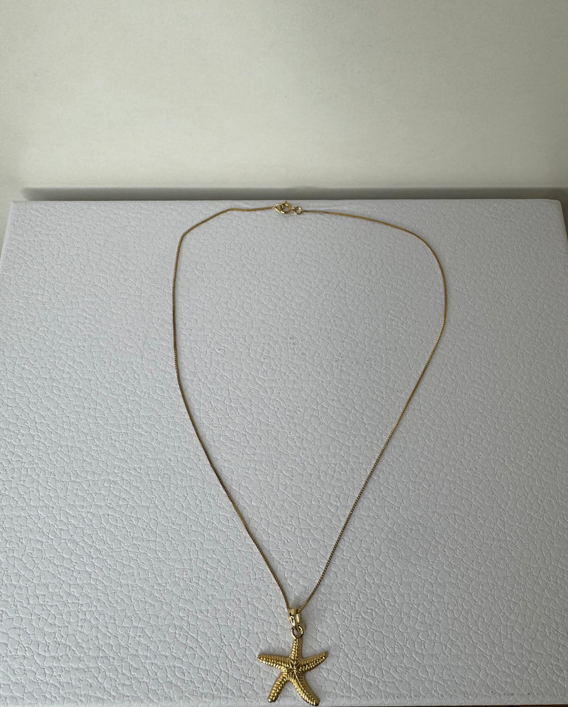 Golden Starfish Charm Necklace