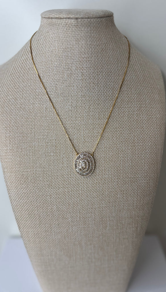 Orbit Pavé Medallion Necklace