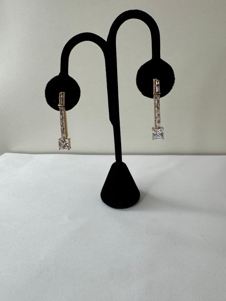 Glam Baguette Drop Earrings