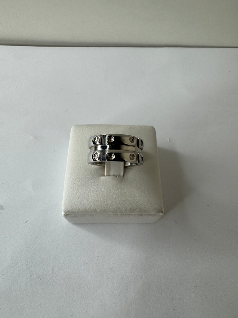 industrial-Chic Silver Ring