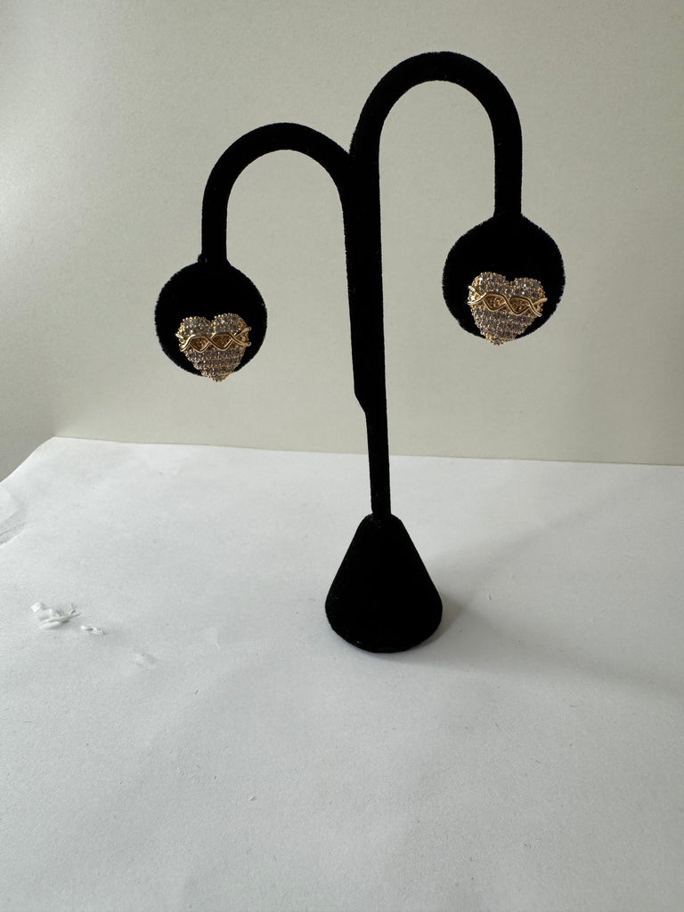 Infinity Heart Stud Earrings