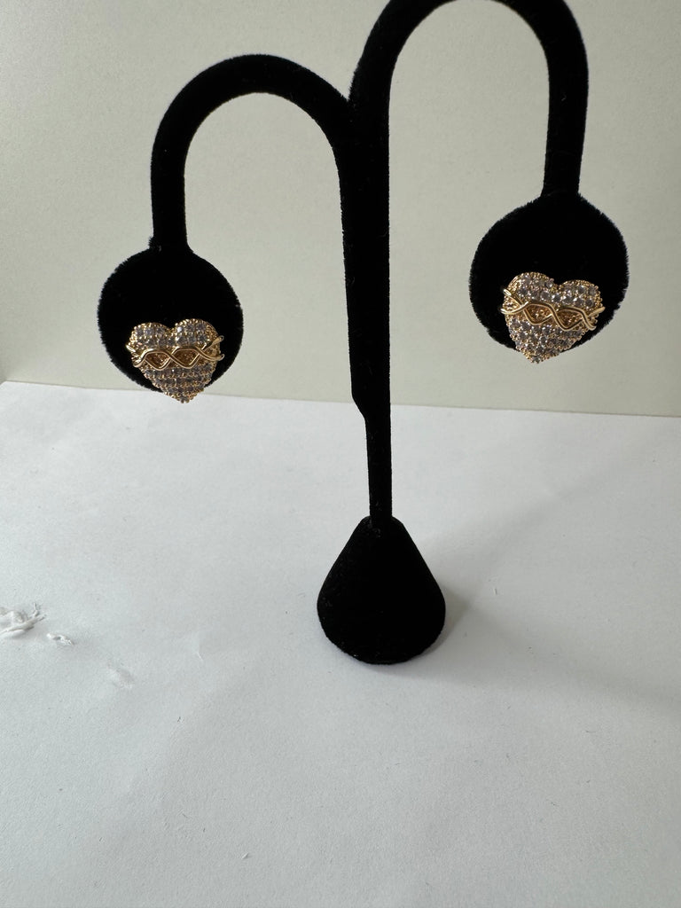 Infinity Heart Stud Earrings