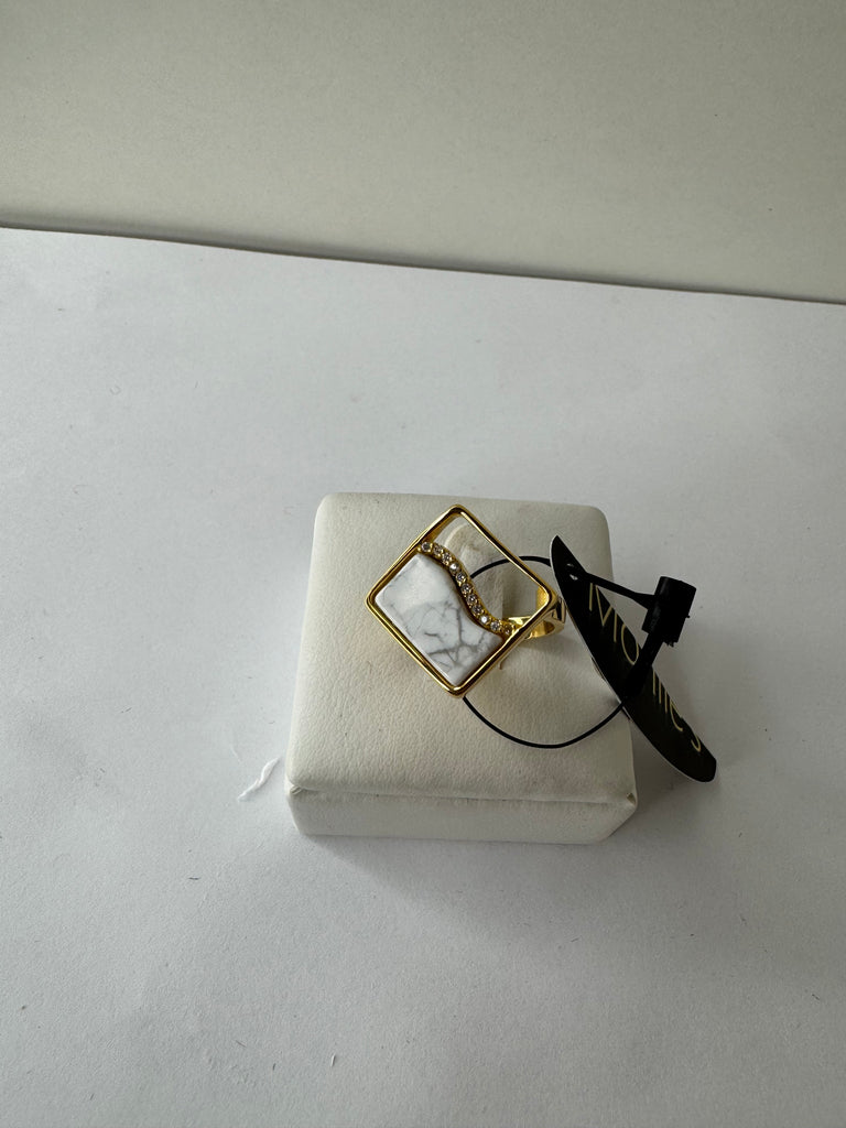 Marble Muse Statement Ring