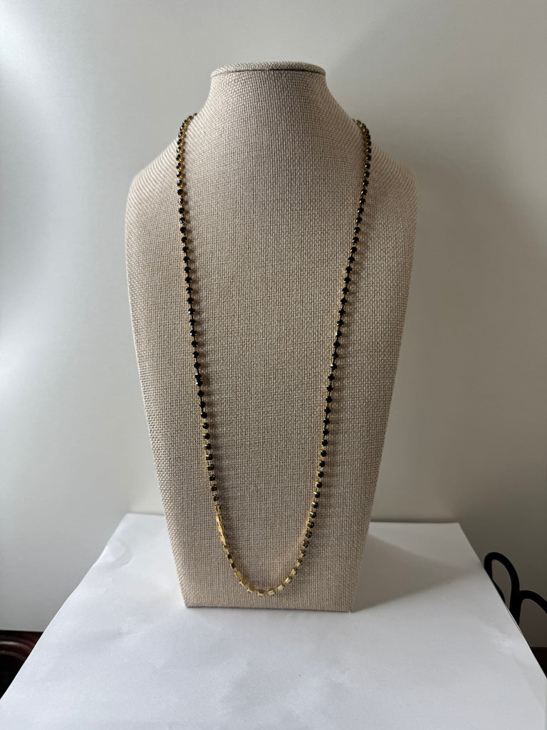 Black and Gold Long Necklace