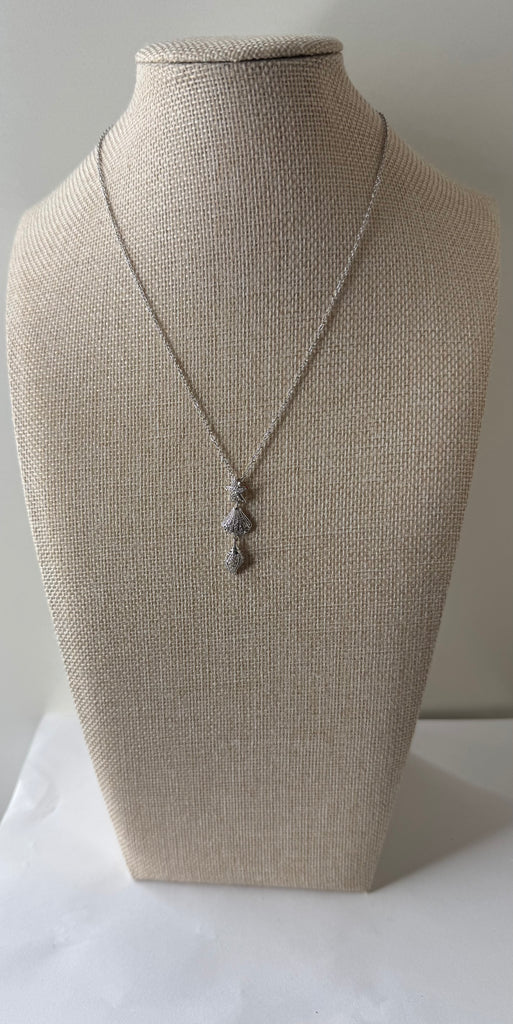Triple Charm Star & Fan Necklace