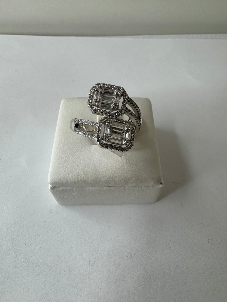 Twin Emerald-Cut Sparkle Ring