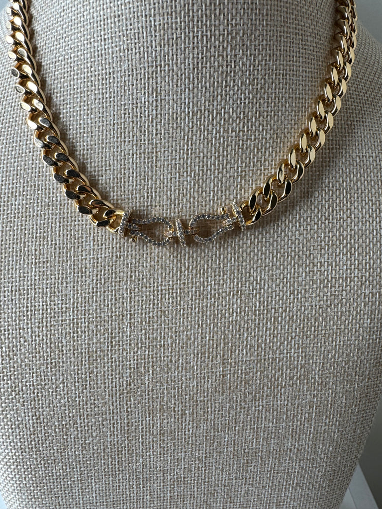 Diamond Clasp Cuban Chain