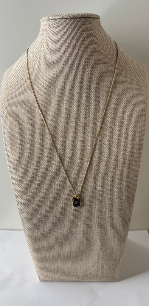 Gold Mini Flower Charm Necklace