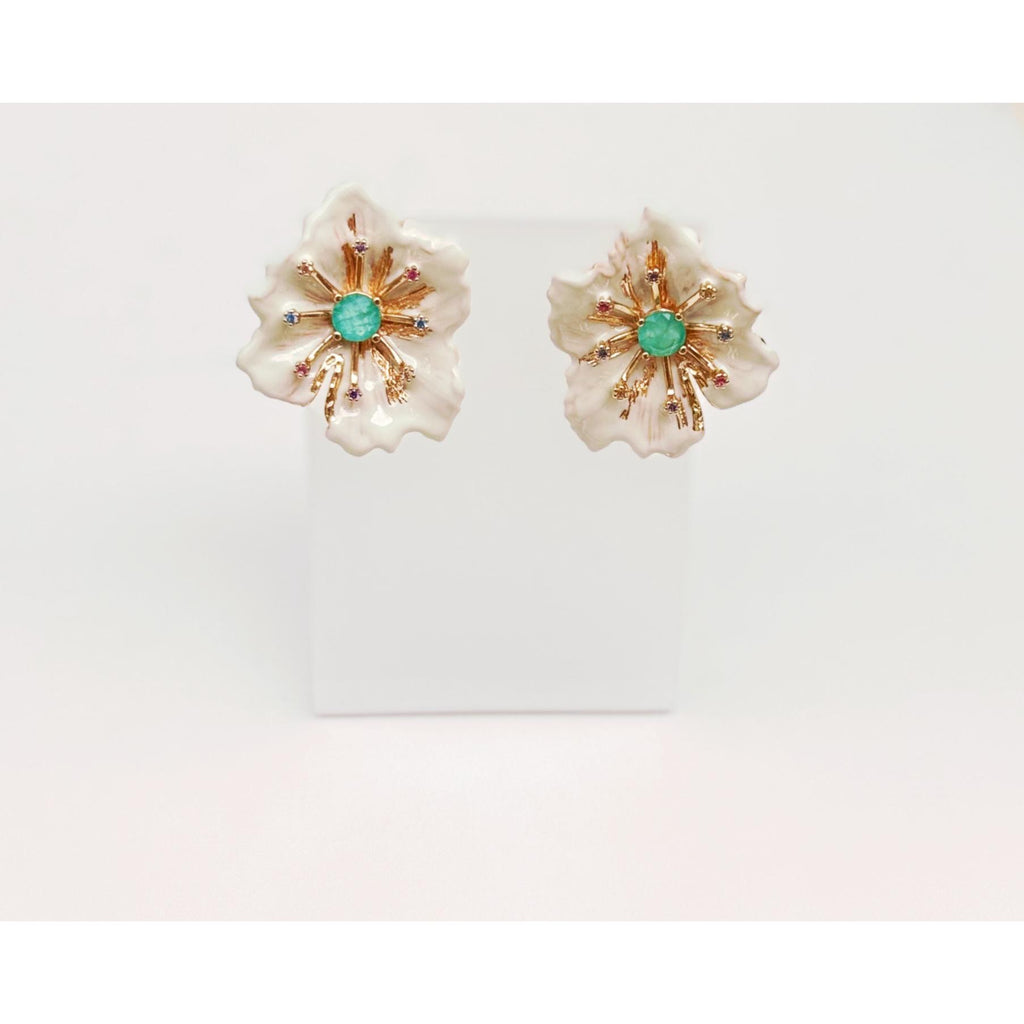 Gold-Plated Floral Earrings