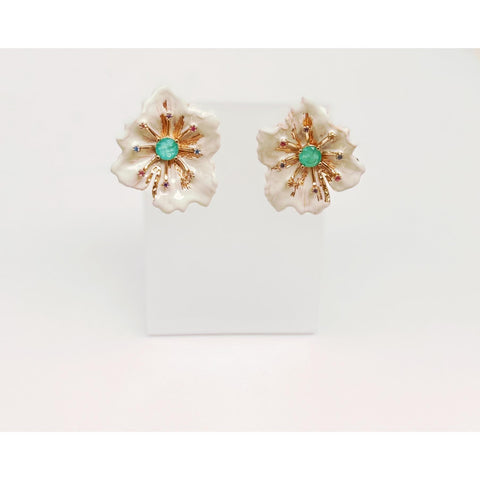 Gold-Plated Floral Earrings