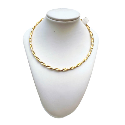 Gold-Plated Twisted Necklace