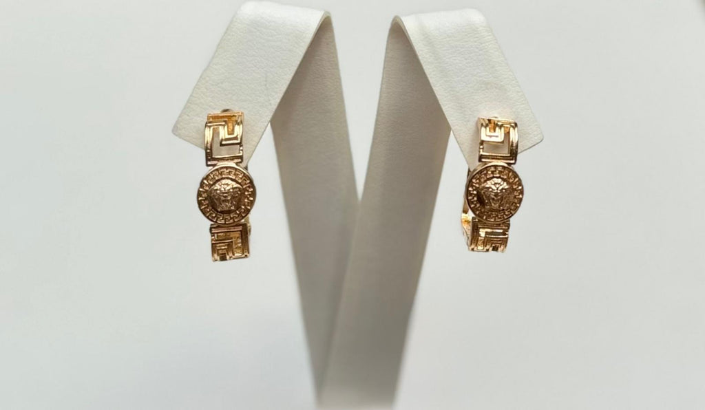 Gold Medusa Earrings