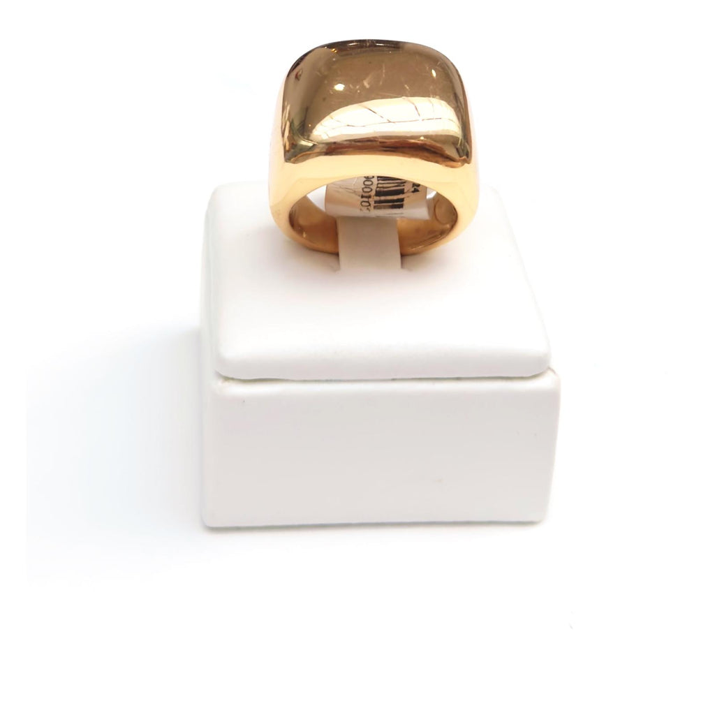 Gold-Plated Square Dome Ring