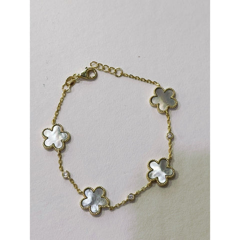 Rainbow Heart Charm Bracelet – 18K Gold-Plated