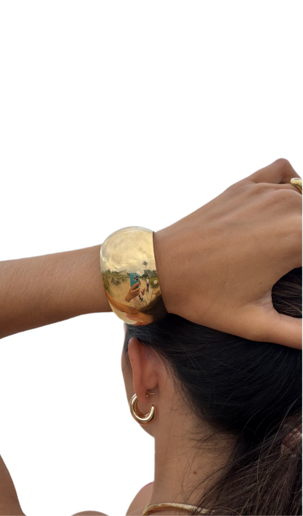 Gold Pave Huggie