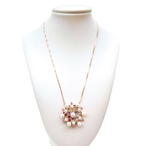 Gold-Plated Necklace with Pearls