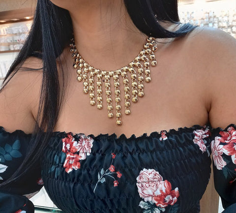 Gold-Plated Statement Necklace
