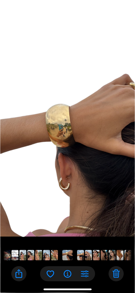 Gold Pave Huggie