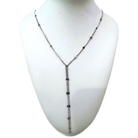 Silver Lariat Necklace