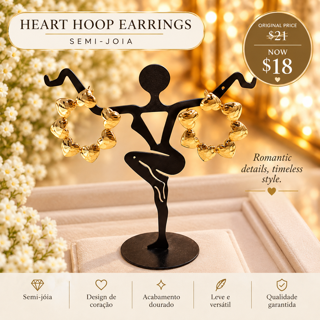 Heart Hoop Earrings