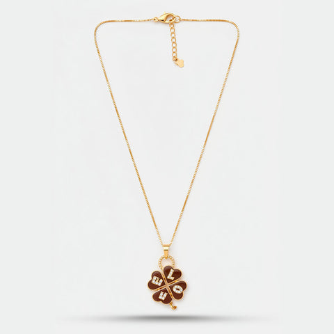 Golden Clover Pendant Necklace