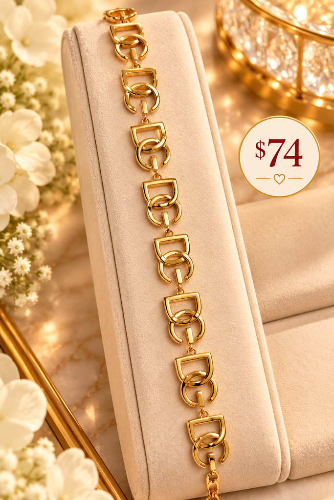 Gold- plated DG link Bracelet