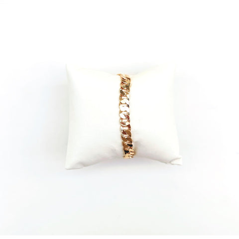 Bold 18K Gold-Plated Curb Chain Bracelet