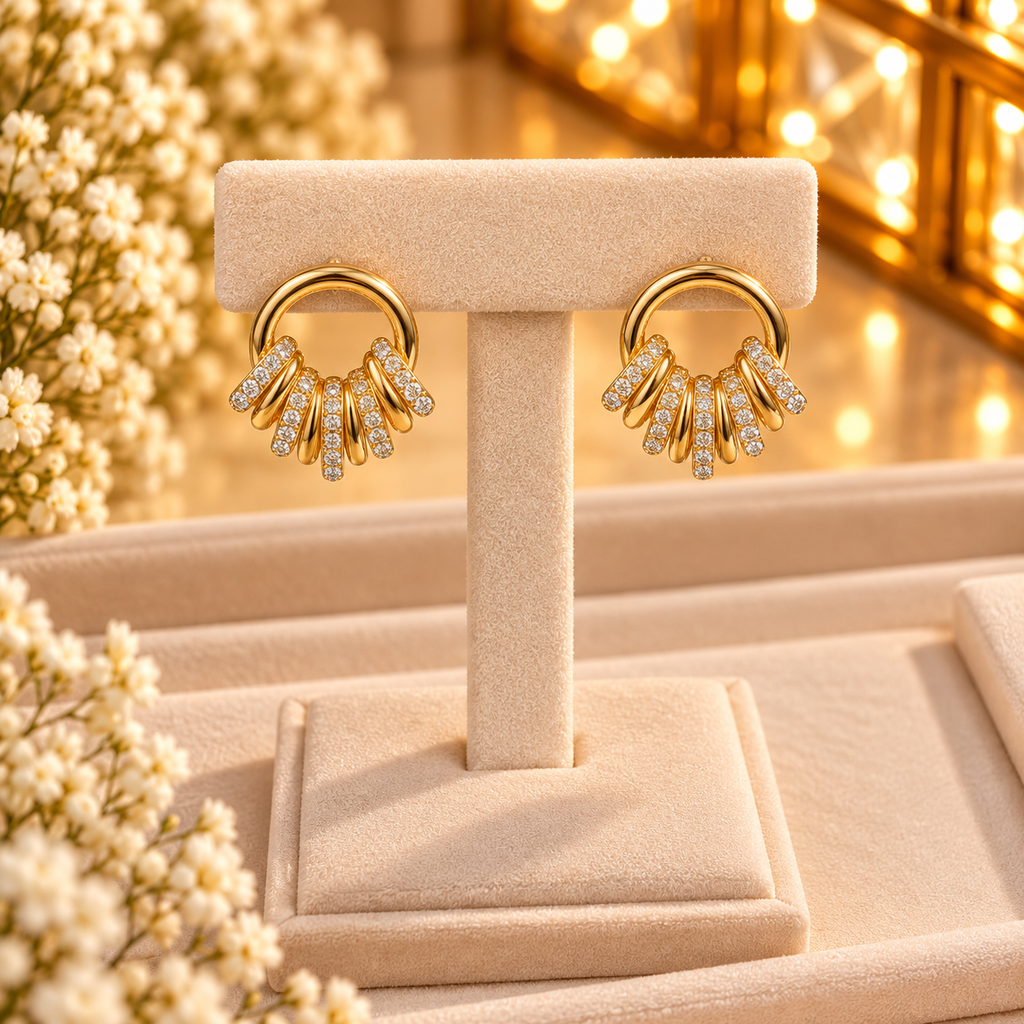 Elegant Fan Earrings