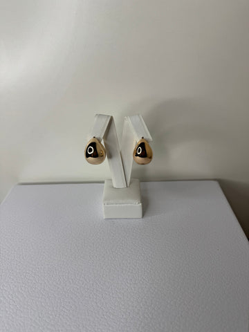 Sculpted Gold Teardrop Earrings