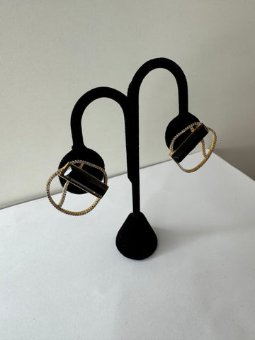 Obsidian Orbit Statement Earrings