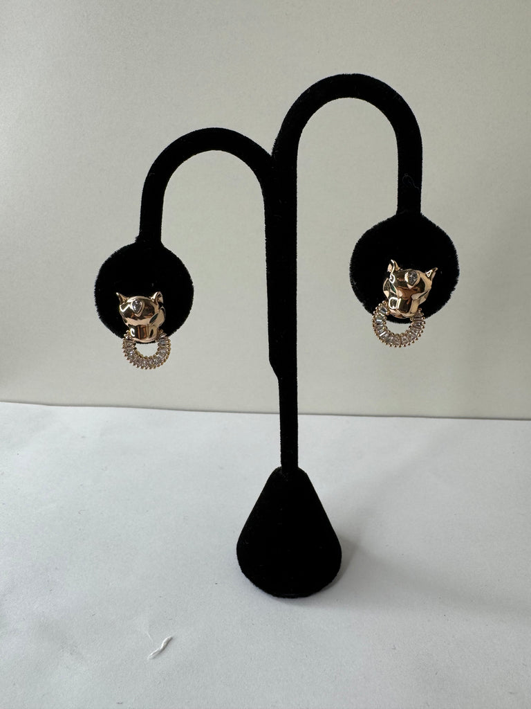 Fierce Feline Stud Earrings