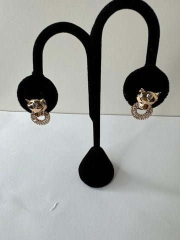 Fierce Feline Stud Earrings