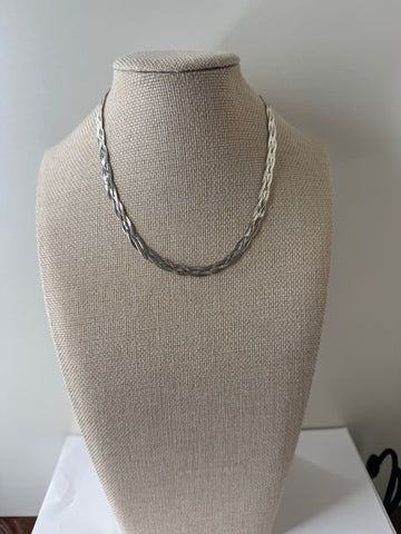 Silver Wheat Chain Necklace