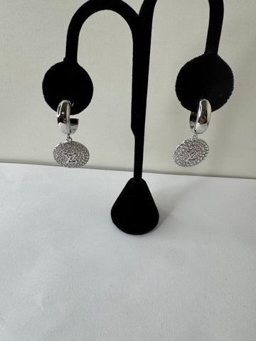 Pavé Round LV Disc Earrings
