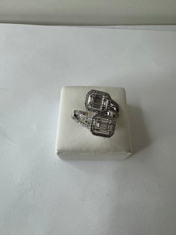 Twin Emerald-Cut Sparkle Ring