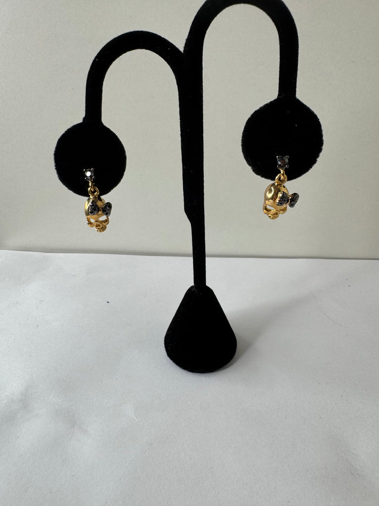 Skull & Bow Charm Earrings