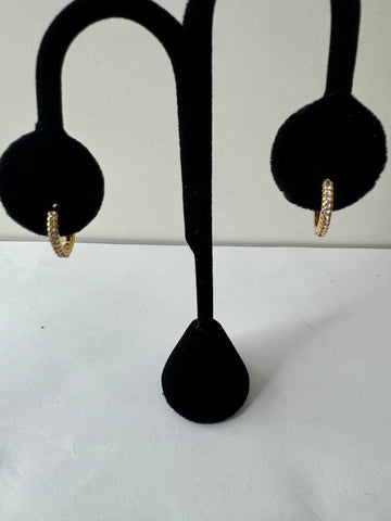 Gold Micro Pavé Hoops