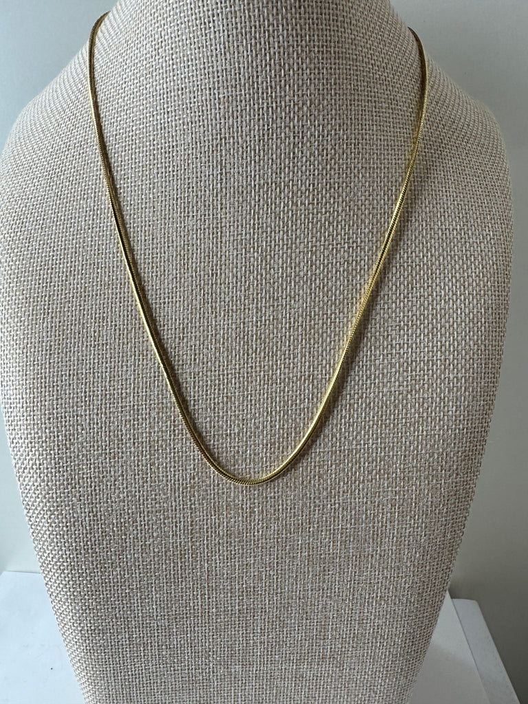 Golden Sleek Herringbone Chain