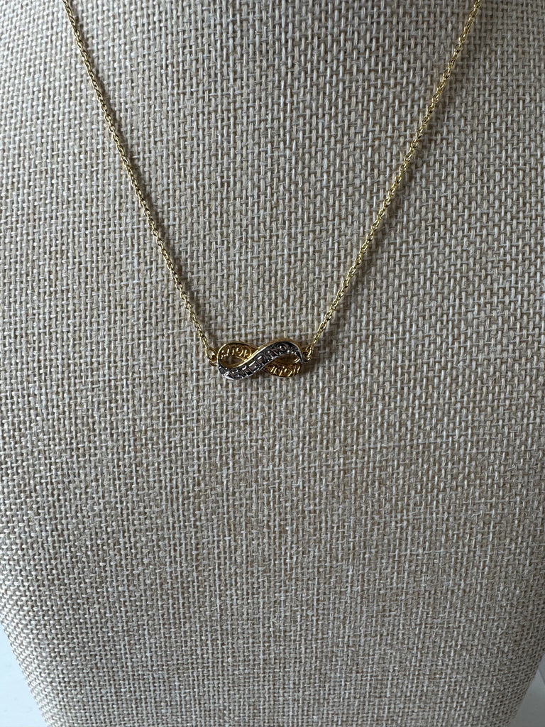 Gold Infinity "Sister" Necklace
